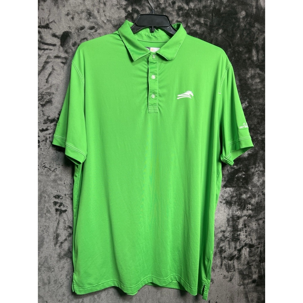 Callaway Golf Polo Shirt Men's‎ XL Neon Green Opti Dri Cheval Member Guest